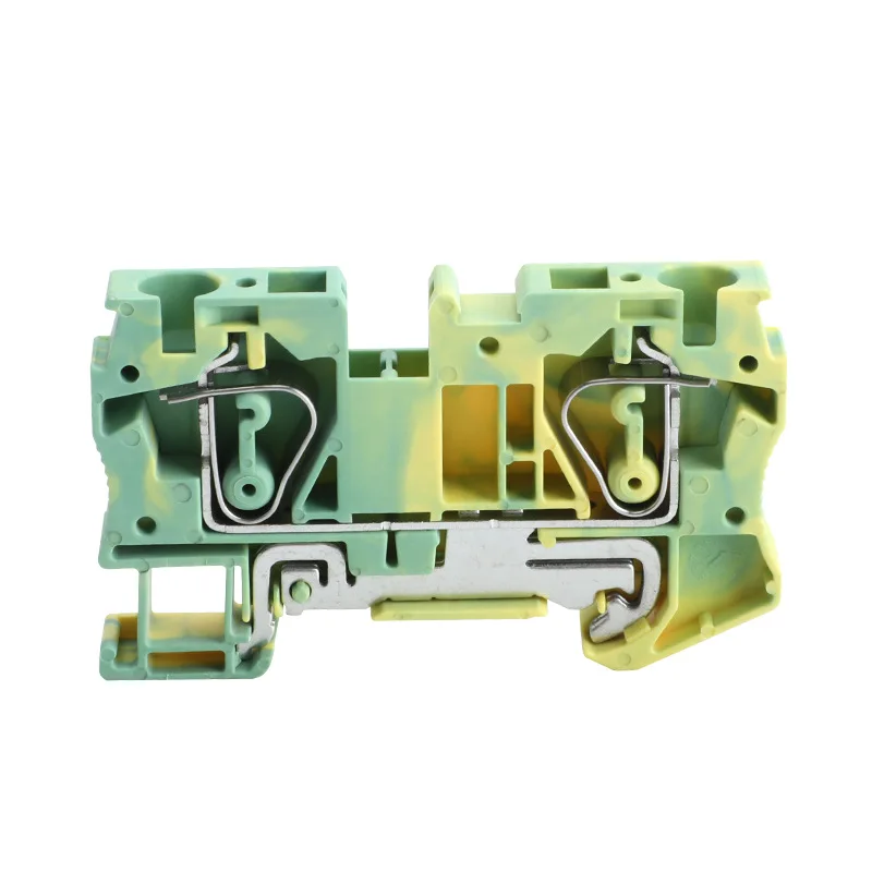 

10Pcs ST-6 Push-In Terminal Block, 6 Sq Mm Cage Spring Tool-Less Connector For New Energy Electric Vehicle And Solar Projects
