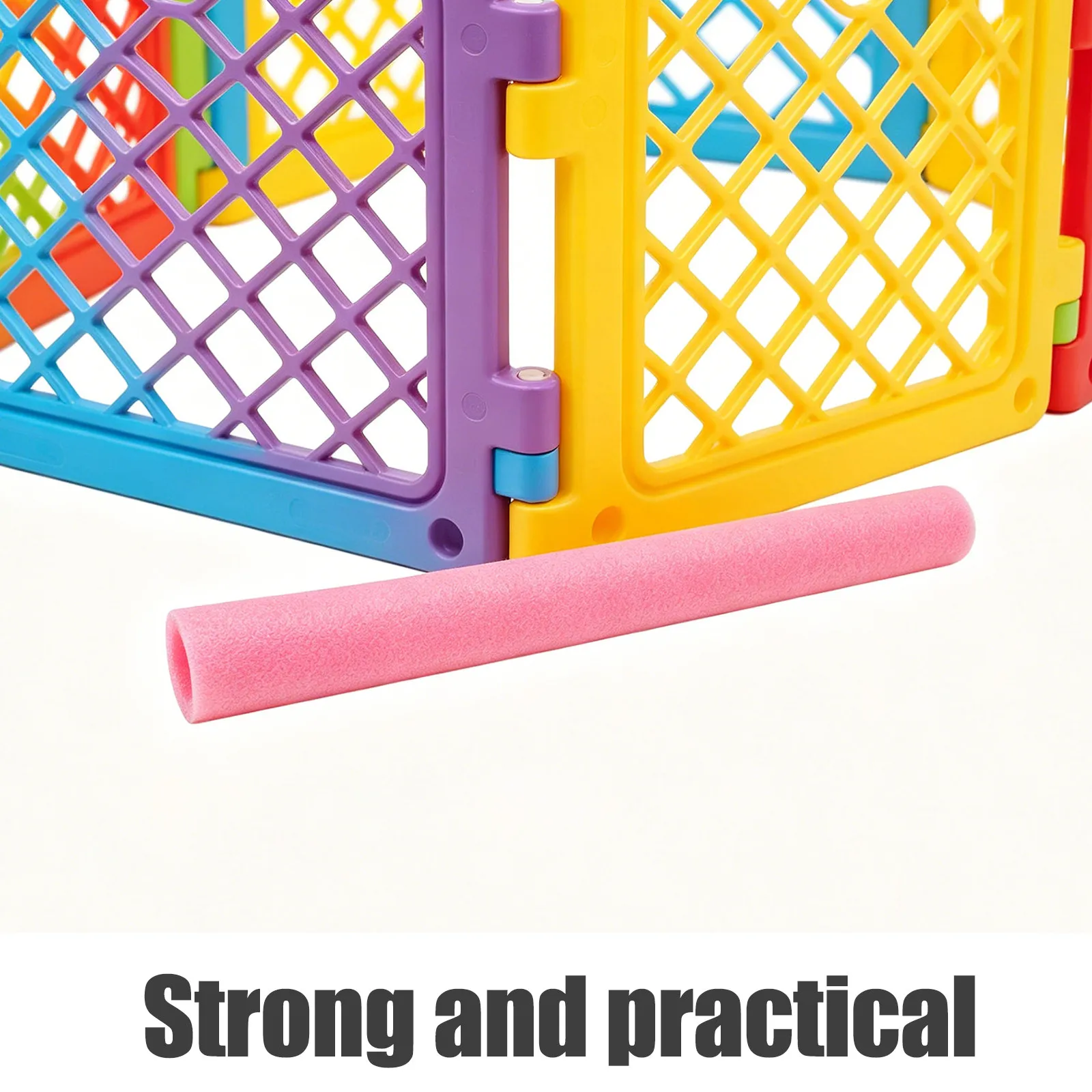 

8Pcs Fence Pole Covers Soft Foam Padding Replacement Trampoline Leg Tube Cushioning Playpen Safety Baby Fence Padding Pole