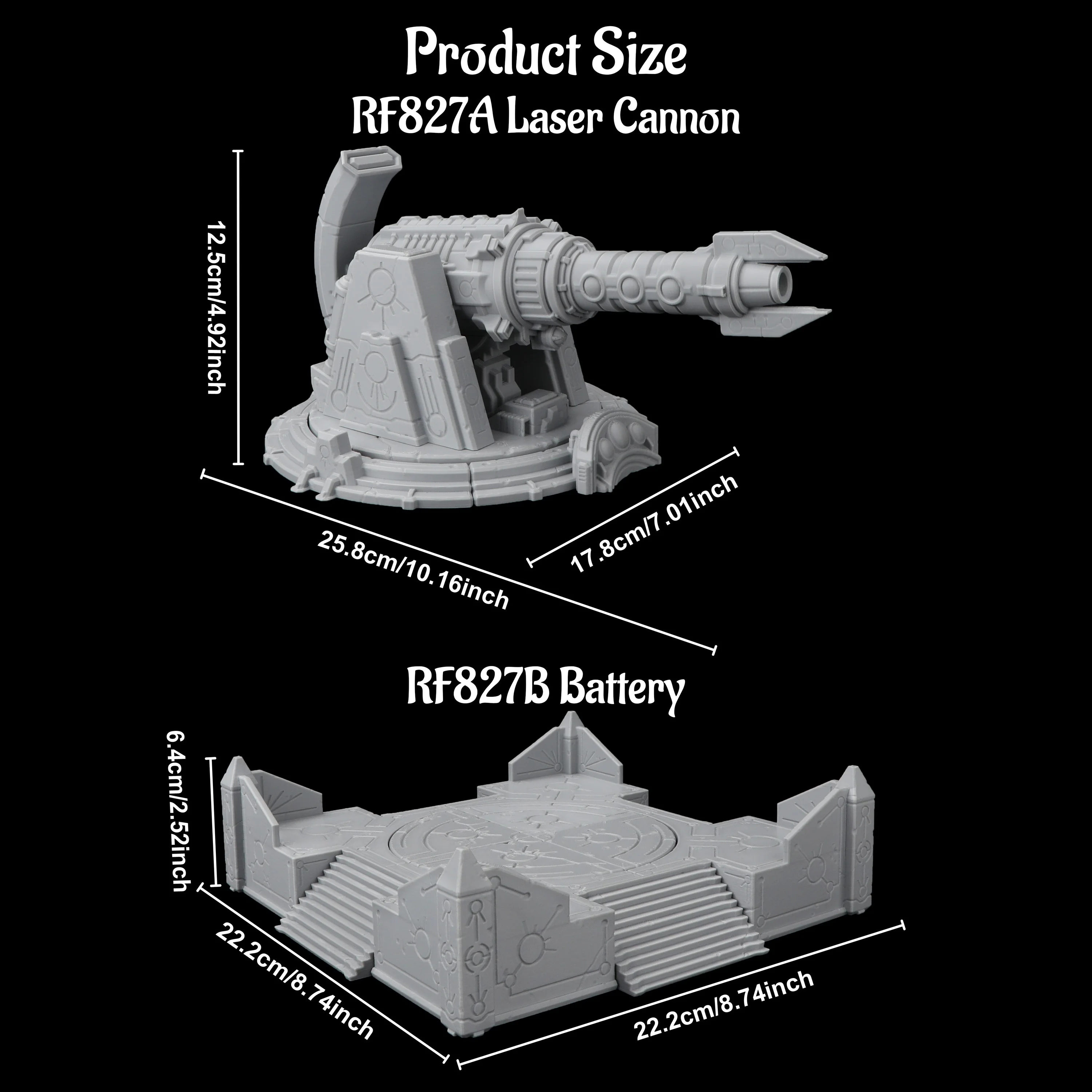 Sci-Fi Base Defense Miniature Terrain, 25-28mm Fortress Additions for TTRPG, Collectible Gift for Fantasy TTRPG Adventures view 3