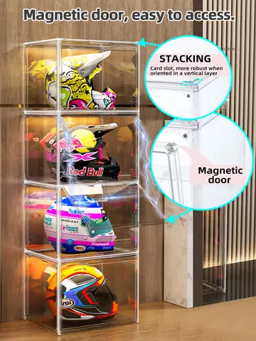 Superstor transparent förvaringslåda för blinda fingrar, organiserar låda, hjälmbok, montre, dammsäker 8 best sales förvaring av blinda lådor - №7