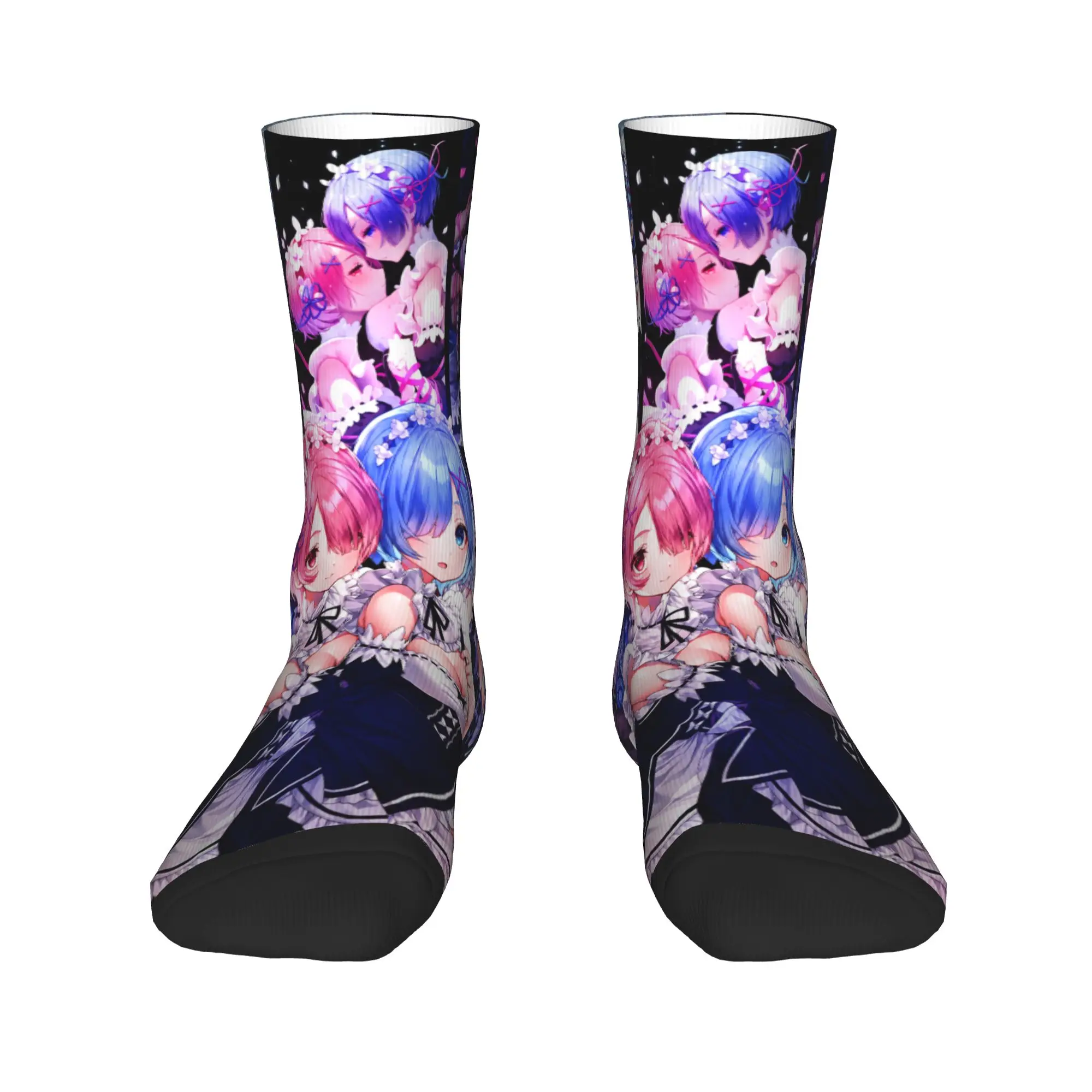 Anime Re Life In A Different World From Zero Rem Stockings Non Slip Couple Socks Soft Breathable Autumn Outdoor Socks