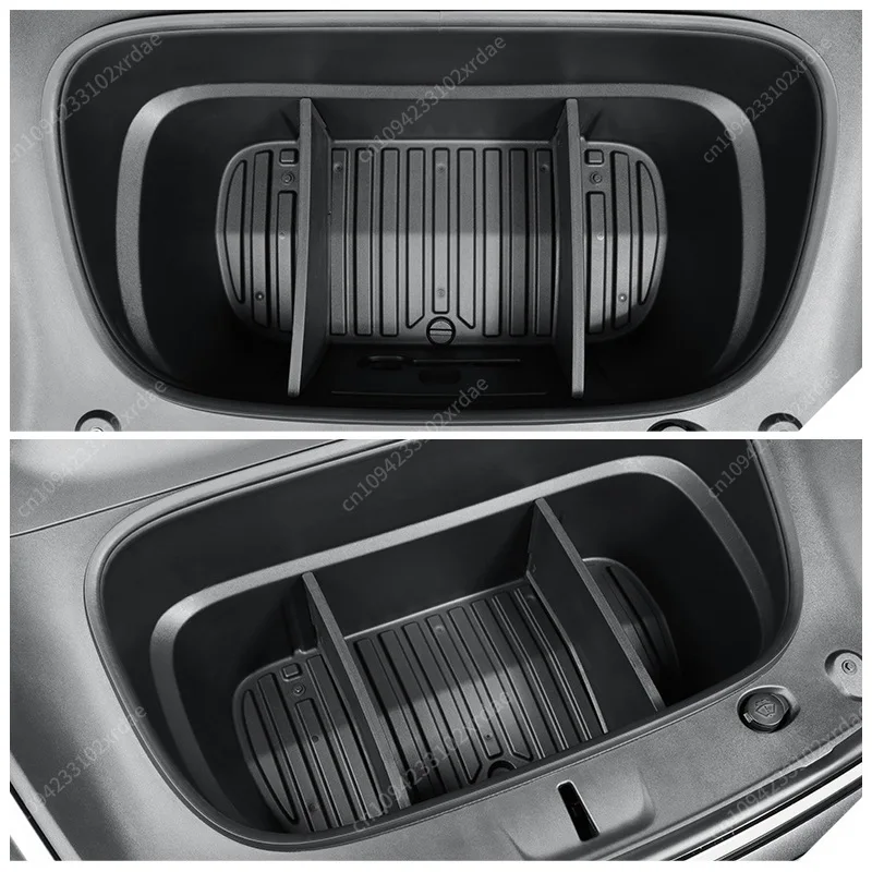 For Tesla Model Y Juniper Front Trunk Cover Roller Curtain Trunk Partition Organizer Divider Baffle Cargo Cover Protector Board