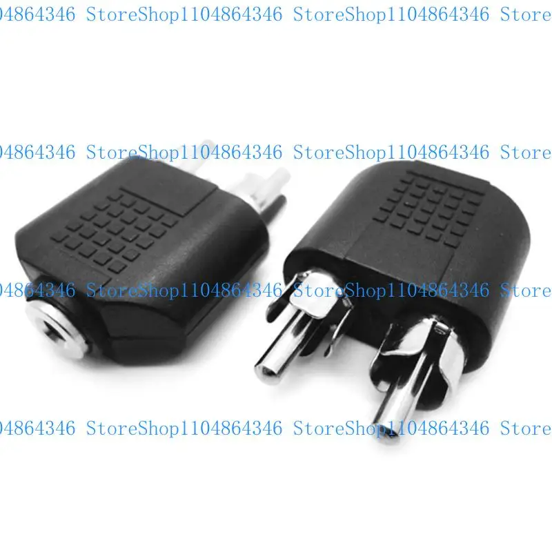 5ASD 3,5 mm Aux Adapter 1 Kobieta do 2 mężczyzn RCA Converter 2PCS/Set