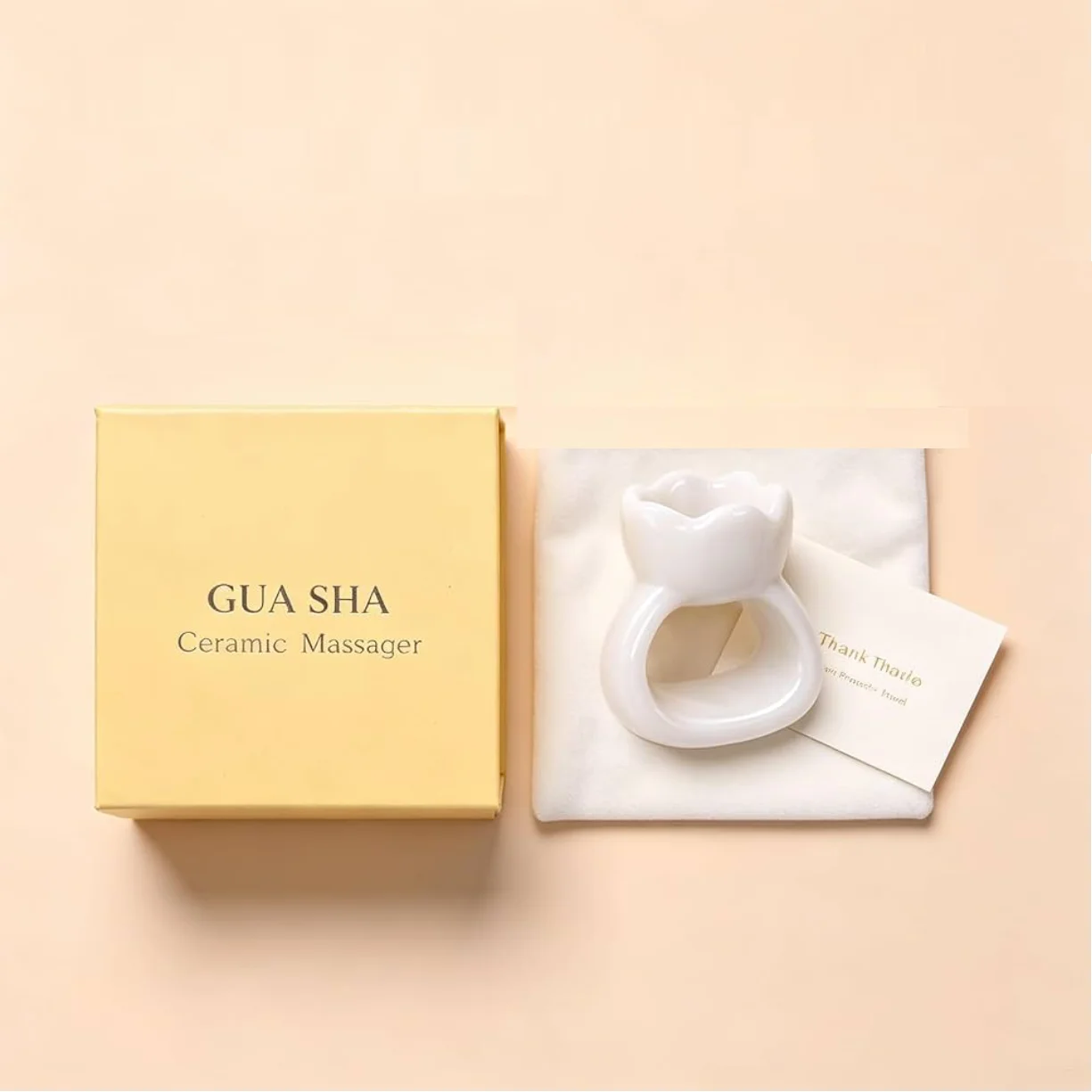 Premium Natural Ceramic Gua sha Tool for Face and Body Lymphatic Drainage Massager Face Lift Sculpts Jawline Reduces Double Chin