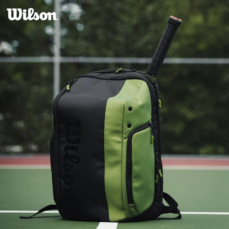 Wilson  Large Capacity Tennis Bag French Open Commemorative Tour Tennis Racquets Backpack For 2 Rackets With Compartment