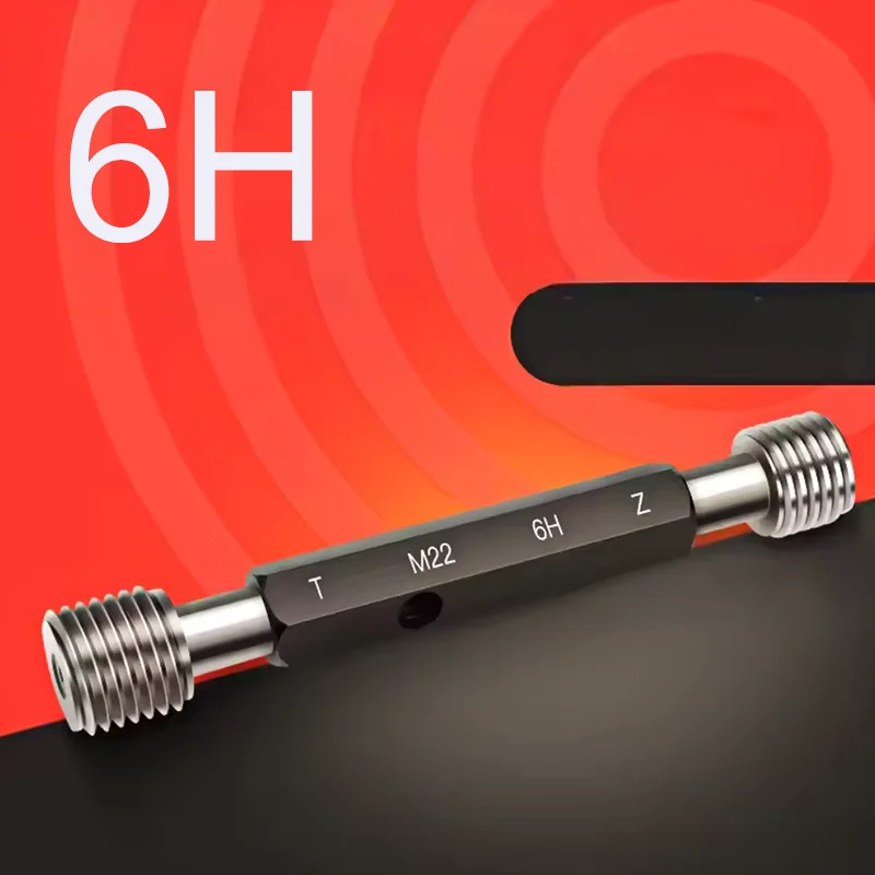 YRFL 1PCS Steel Mer-cury Gage Fine Thread Plug Gauge 6H M21 M22 M23 M24 Thread Distance 1.5 1 0.5