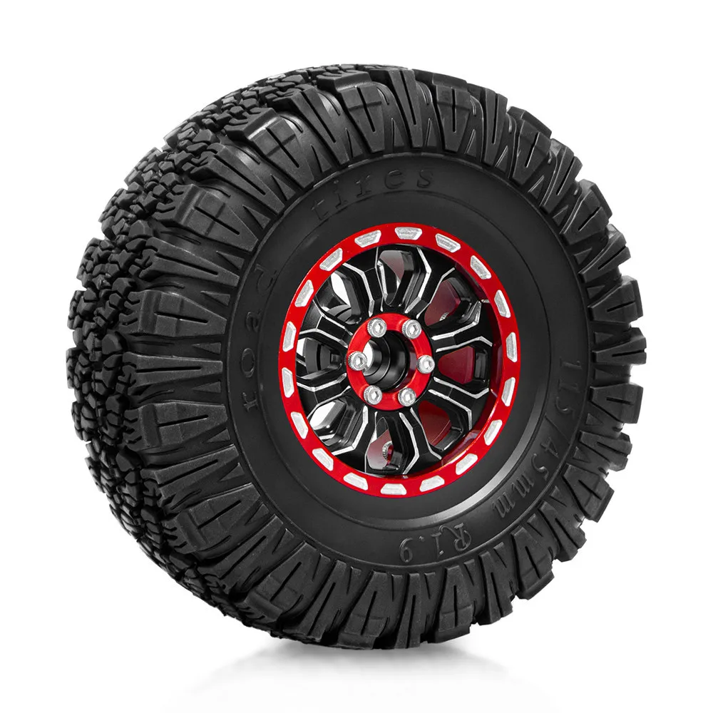 19-inch 1/10-scale Metal Simulated Wheel Hubs with Adjustable Negative Camber + KO2 Tires for SCX10 TRX4 D90 #LF0005