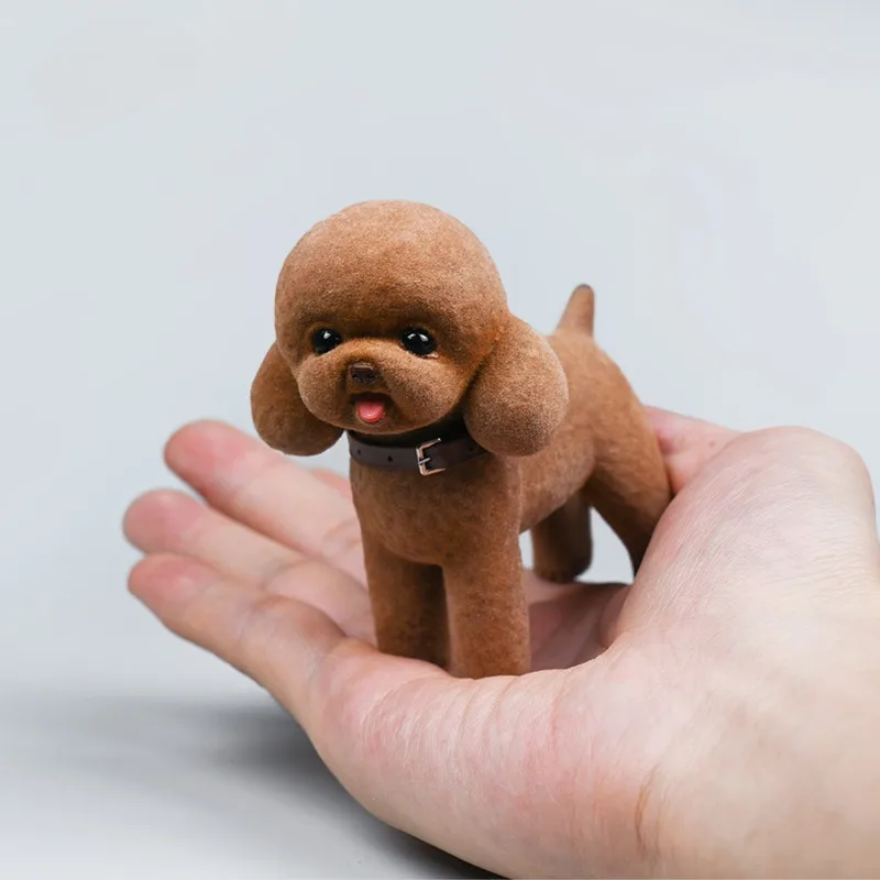 New Product JXK 1/6 Scale Poodle Model Mini Animal Desktop Toy Resin Model for 12Inch Action Figures Toys Accesory