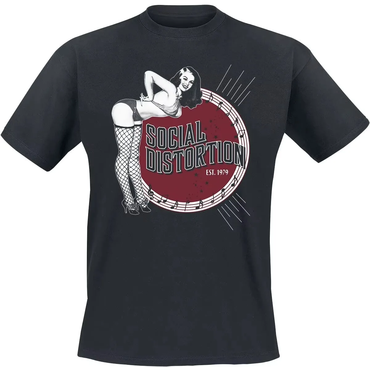 Social Distortion Por Vida Skelly Tattoo Band Graphic T-Shirt Cotton Men Women Streetwear Tee