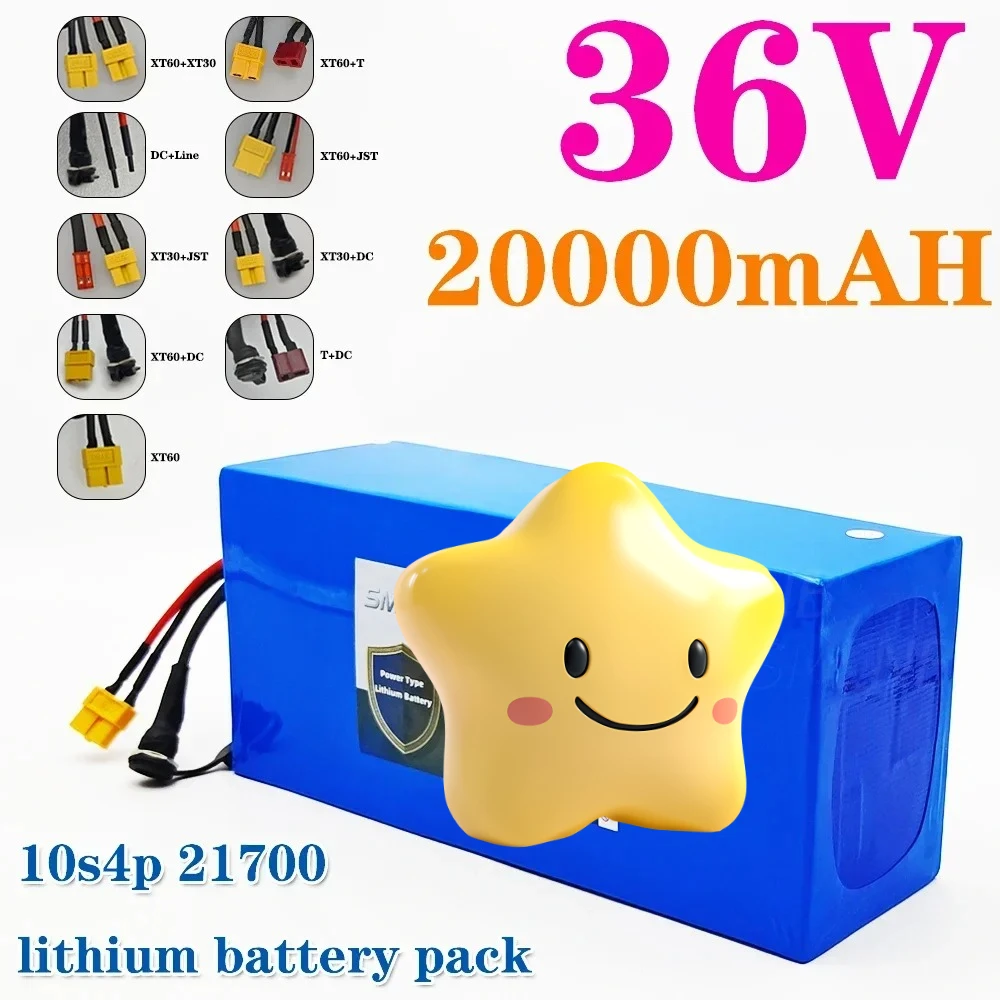 

21700 10S4P 36V 20Ah lithium battery pack,1000W high-power built-in BMS,various energy storage backup
