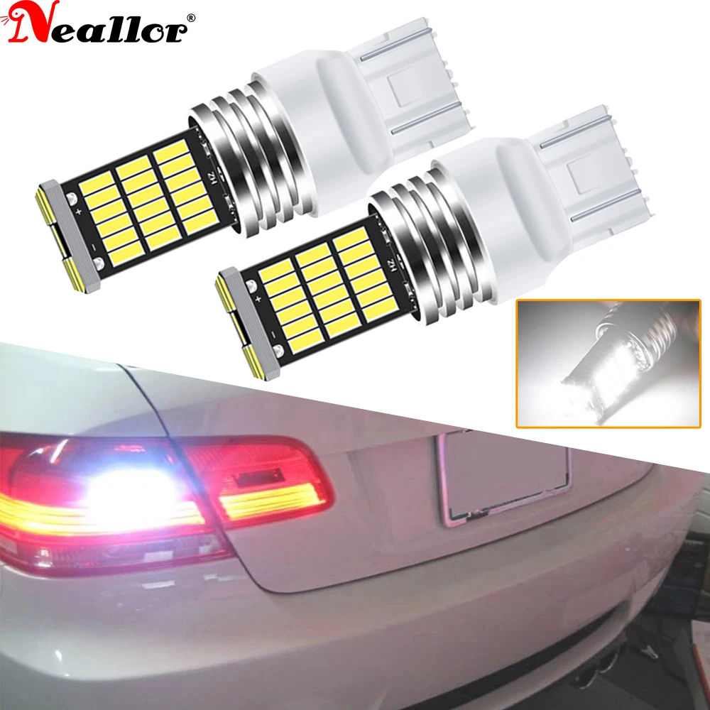 

2pcs T20 7443 W21/5W LED Canbus Reverse Light W21W 7440 7515 580 DRL Auto Backup Bulb Car Diode Daytime Running Lamp 12V W3x16q