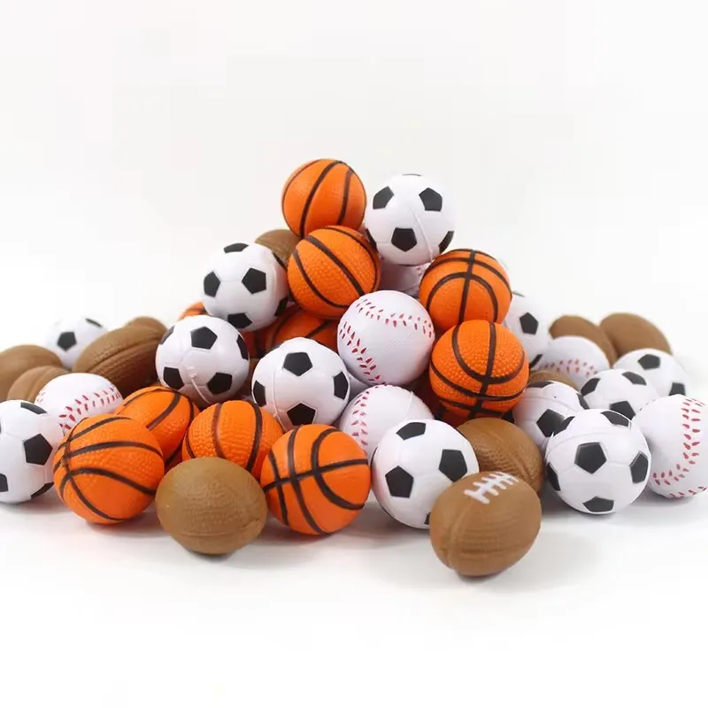 6/10pcs 4cm White Soccer Basketball Kids Mini Soccer Toddler Outdoor Sports Toy PU Foam Bouncing Ball Stress Ball Kids Toy Gift