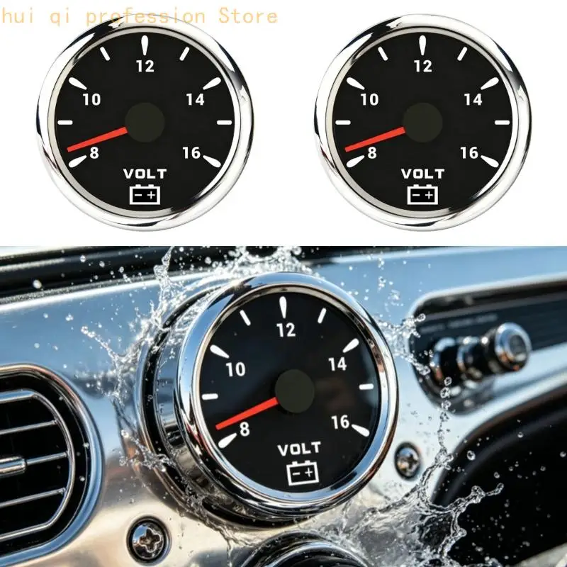 85mm Panel Mount Voltmeter Batteriespannungsanzeige für Boot Anhänger H8WE – Detail 2