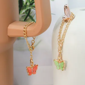 3 PCs Accessoires für Stanley Cup 1 PCs 10 mm Bogenstrohabdeckung 1 Stcs Wasserflasche Stiefel 1 Stk. Charm Kette für Tasse mit Riemen 6 Hauptverkauf Tapa Flasche - №6