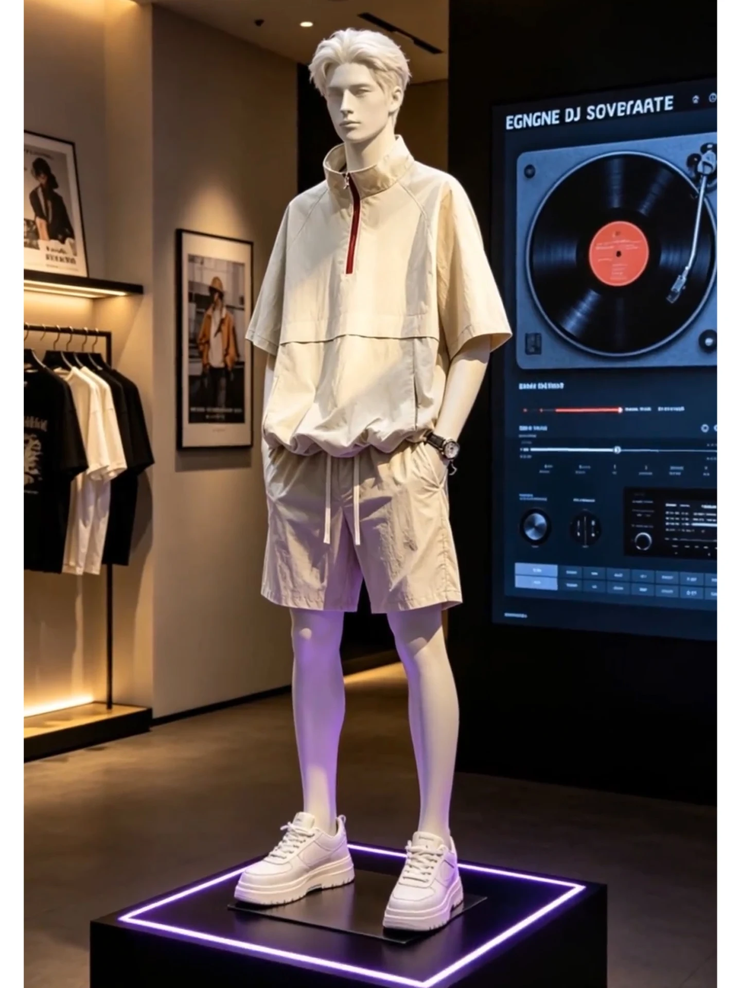 

Cool Breathable Summer Sportswear Set for Men Outdoor Short Sleeve Shorts T-Shirt Zipper Casual Sportswear Set Teenagers