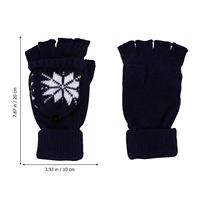 Heated Gloves Warm Mitten for Women Unisex Half Finger Thermal Winter Hands Warmer Fingerless Knitting USB Heating