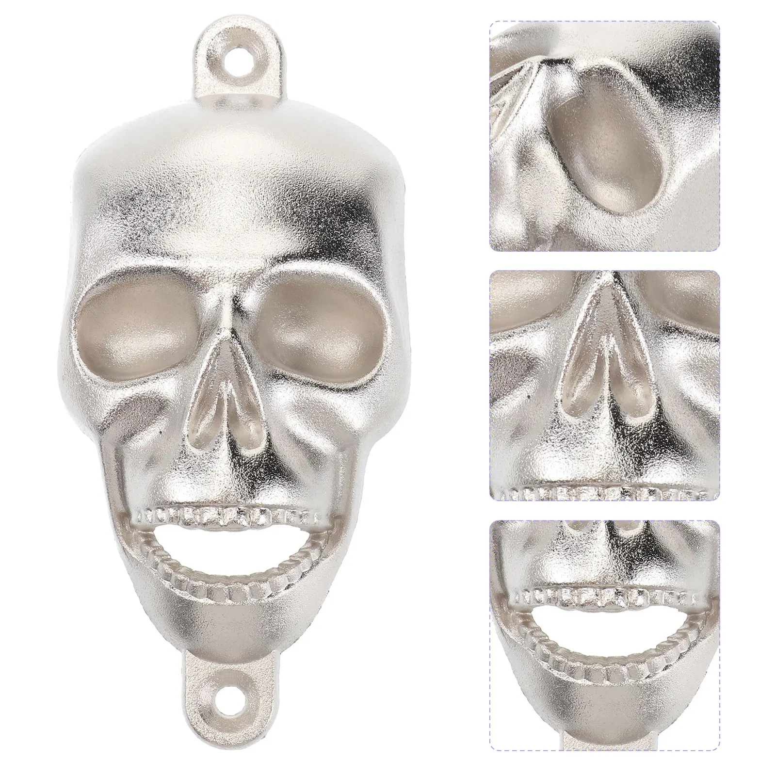 

2 Pcs Skull Bottle Opener Can Party Beer Lid Remover Ghost Head Halloween Silver