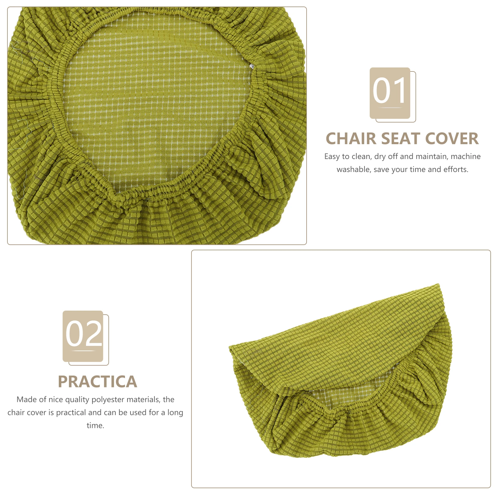 

Elastic Cushion Cover Office Chair Seat Covers for Chairs Outdoor Waterproof Cushions