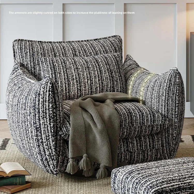 

Hepburn Style Swivel Accent Chair for TikTok Influencers Single Sofa for Living Room Balcony Bedroom Lazy Chair Modern