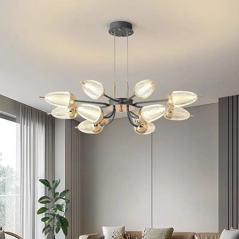 

Nordic Living Room Pendant Light Atmospheric Luxury Magic Bean Molecular Lamp Modern Minimalist Creative Glass Lighting Fixtures