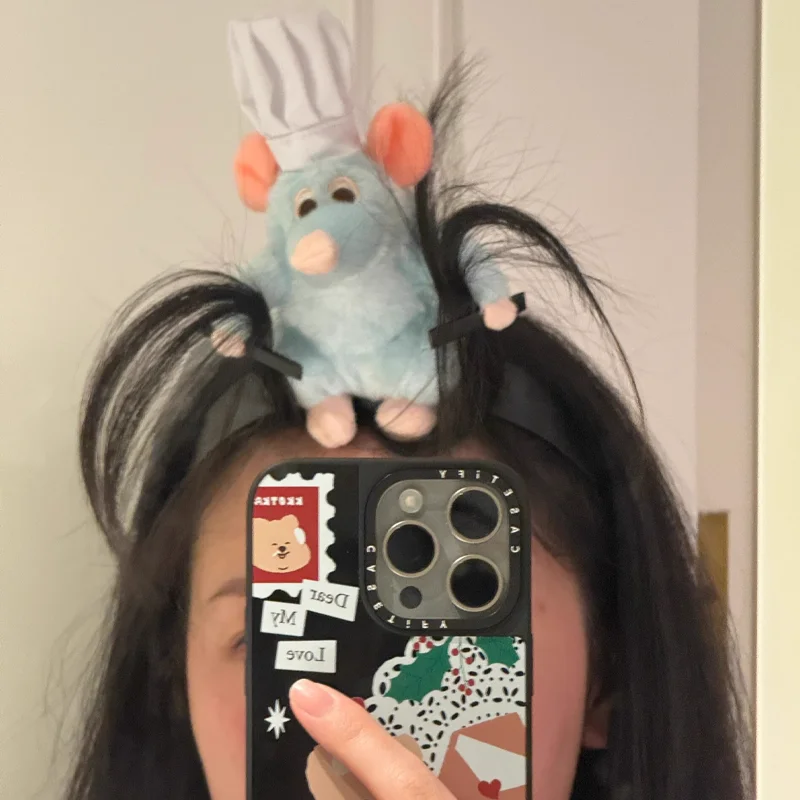 Disney Ratatouille hairband ใหม่การ์ตูนตุ๊กตาผ้ากำมะหยี่ขนยาวฝรั่งเศสปีกกว้างกิ๊บผมรูปภาพ headdress ความคิดสร้างสรรค์ของขวัญสาว