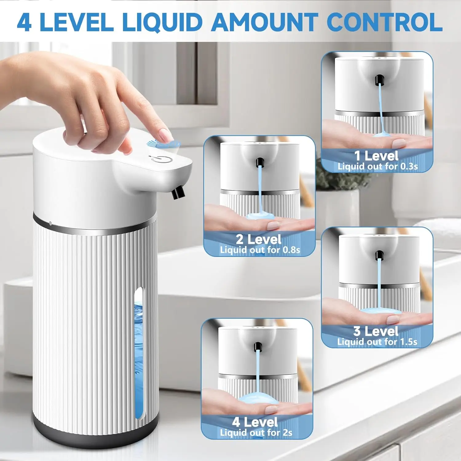 Wall-mounted Sensor Intelligent Hand Sanitizer Large-capacity Automatic Liquid Dispensing Foam Electric Soap Dispenser