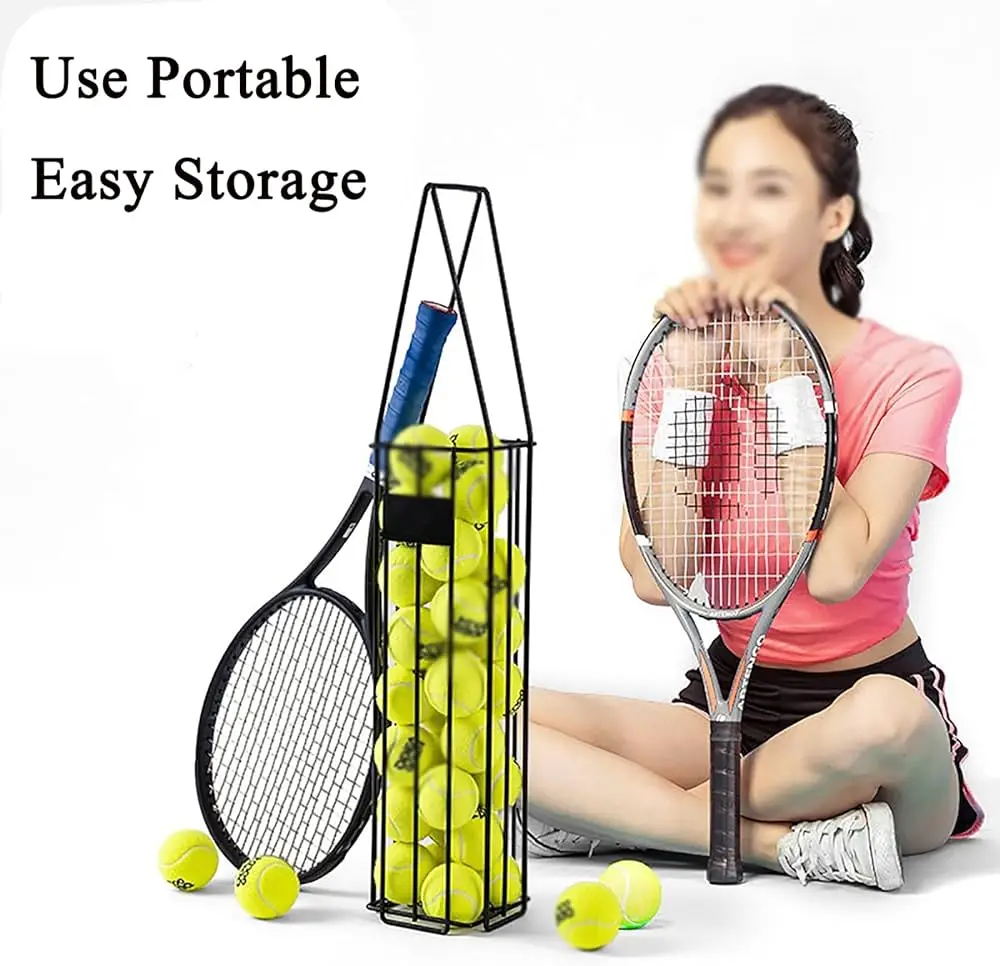 Automatic Pick Up Tennis Ball Basket Tennis Ball Collect Carrier Storage Tennis Ball Picker TWO Sets