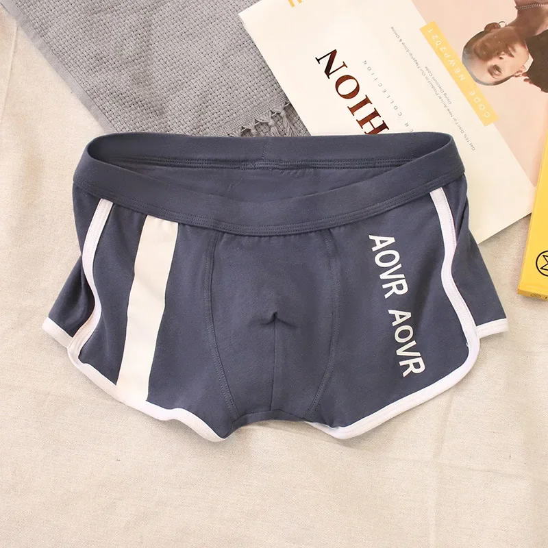 Boxers Men Fashion Cotton Breathable Underwear Home Underpants Men  Loose Boxer U Convex Pouch Arrow Panties Calzoncillos Hombre