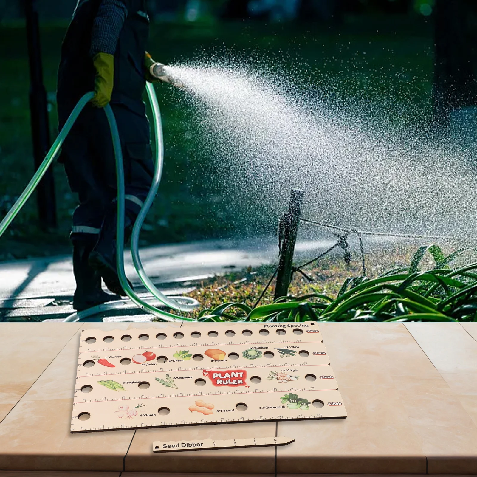 

Высококачественная линейка для растений для садоводов, садовые инструменты, линейка для измерения расстояния между растениями, практичное приспособление для измерения расстояния при посадке.