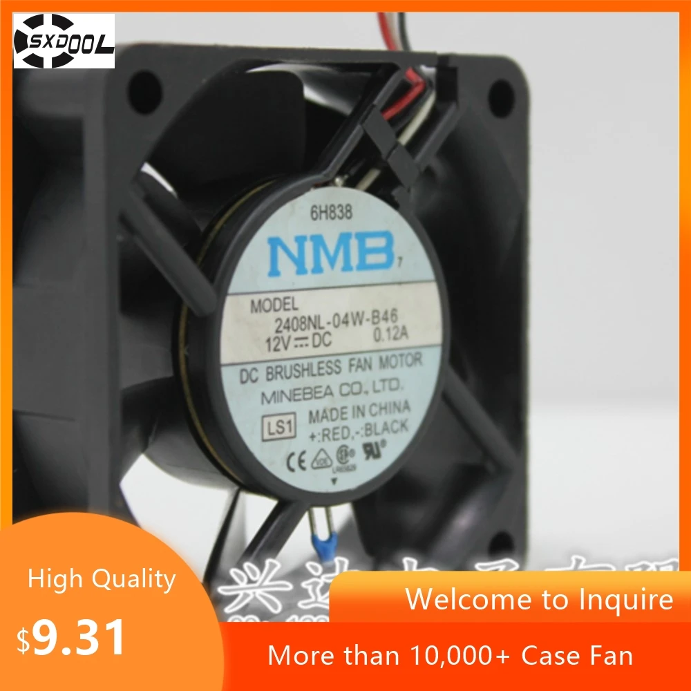 

60mm 2408NL-04W-B46 12V 0.12A 6020 6CM Cooling Fan Temperature Control