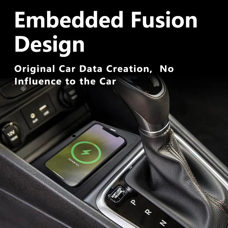 For Hyundai ACCENT/Verna 2017-2022 Center Console Fast Charging Pad Car Intelligent System Wireless Charger Mobile Phone Holder