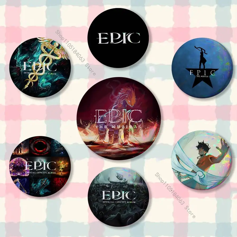 

Music E-Epic The Musical Creative Round Badge Button Pin Bag Decor Fans Collection Friends Gift Brooch