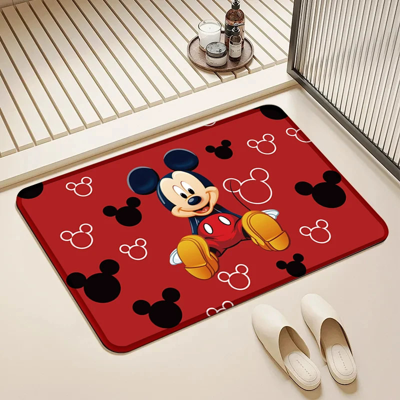 

Disney Mickey Mouse Icon Door Mat Non-Slip Washable Floor Rug for Home Entrance Bathroom Decor