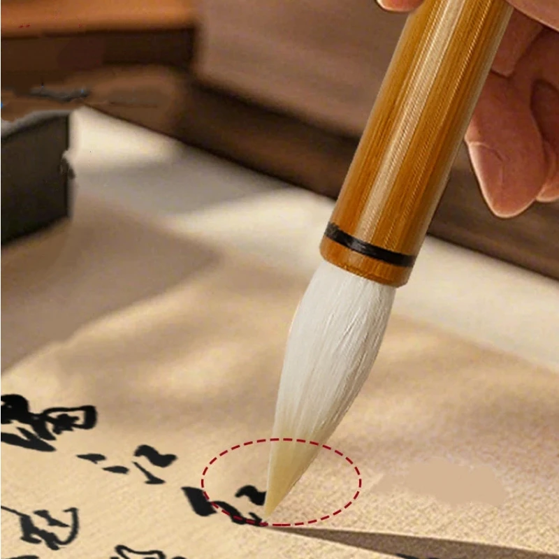 Woolen Hair Calligraphy Brush Set Traditional Chinese Painting Brush Ouyang Xun Regular Script Writing Brush Hu Zhou Brush Pen
