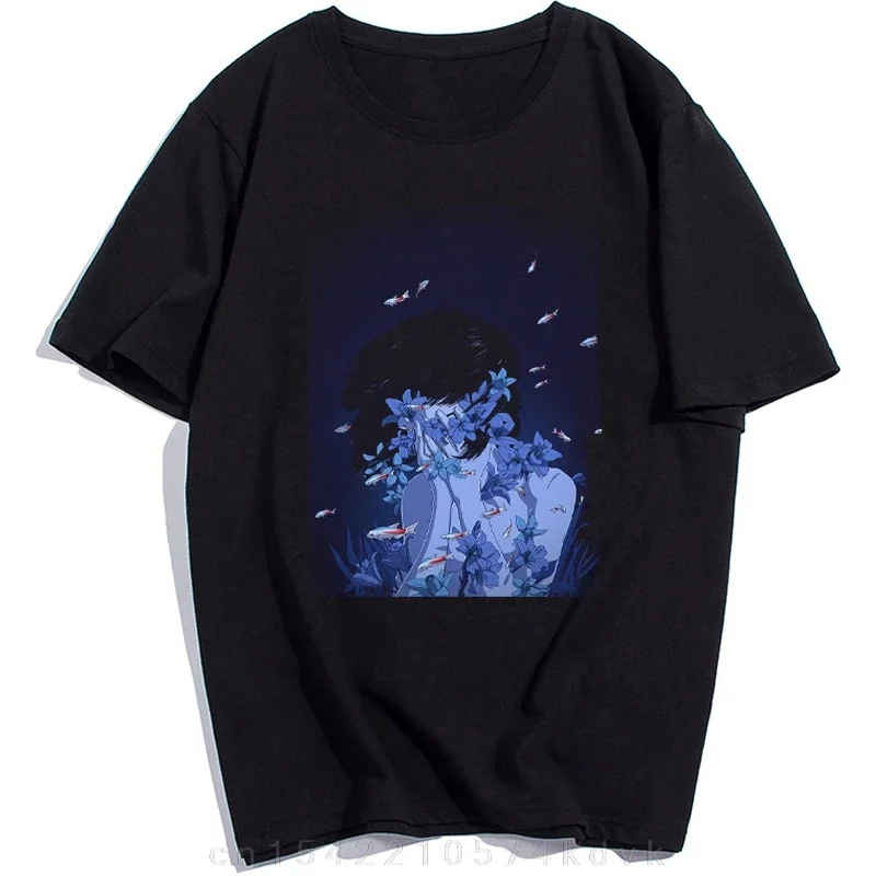 Perfect Blue Japanese anime girl T-shirt black men's T-shirt short sleeve T-shirt cotton Gothic clothes aesthetic unisex clothes