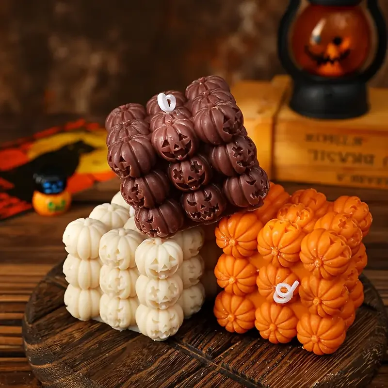 1 قطعة الجمجمة اليقطين ارتفع قالب من السيليكون الروائح شمعة DIY بها بنفسك اليدوية قالب شمع ديكور المنزل أدوات الهالوين لوازم