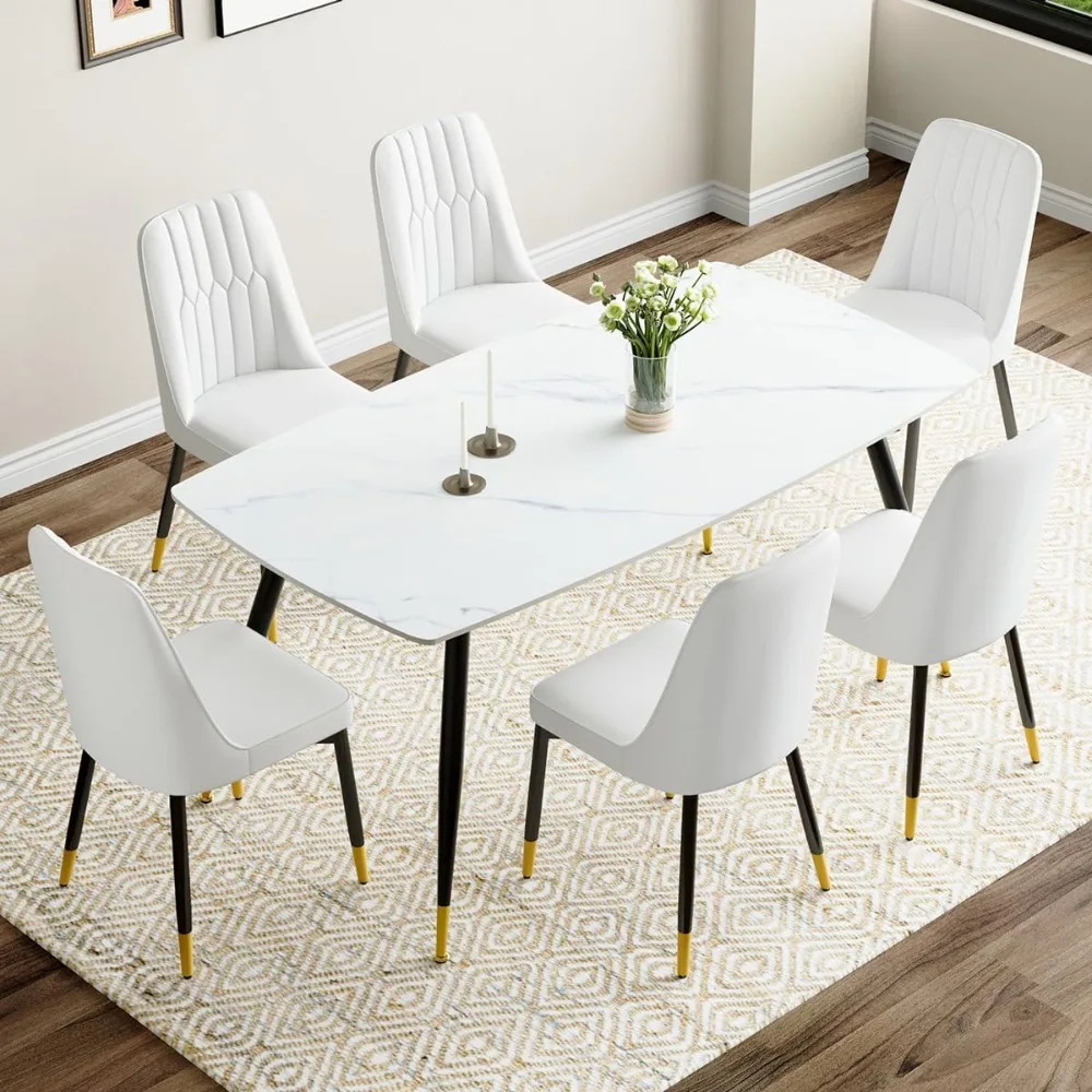 7 piece dining table set, 62 