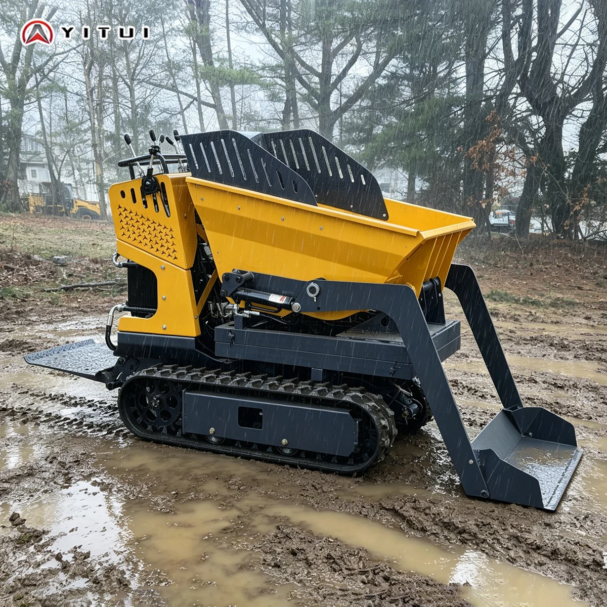 Premium Quality Customized Mini Dumper Tracked Mini Tipper Truck Stable Speed Transport Vehicle For Reservoir Slope Earthwork Co