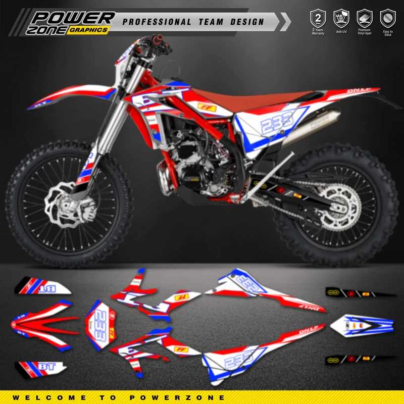 PowerZone Custom Team Graphic Decal & Sticker Kit For BETA Xtrainer 2015 2016 2017 2018 2019 003