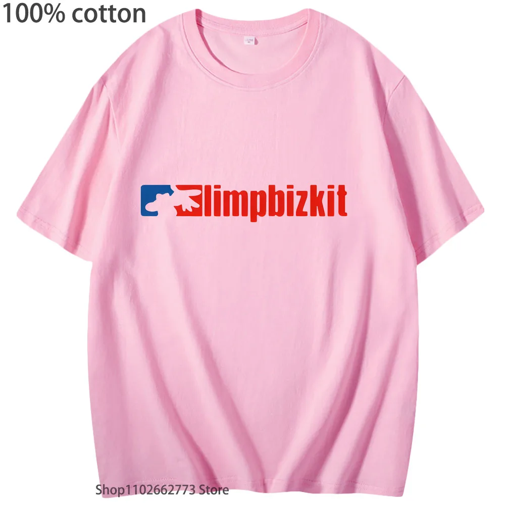 Limpbizkit-camiseta com letra gráfica masculina e feminina 100% algodão, camiseta de verão, roupa estética casual, roupas da moda