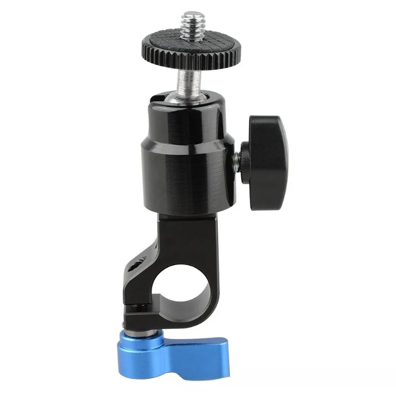 

15Mm single hole pipe clamp with 1/4 screw ball head mount camera accessory connector