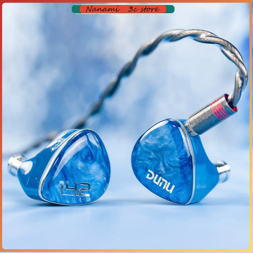 New DUNU DN142 1DD + 4BA + 2 Planar Tribrid Drivers In-ear Earphone with 3.5+4.4mm Q-Lock Mini Interchangeable Plug Cable