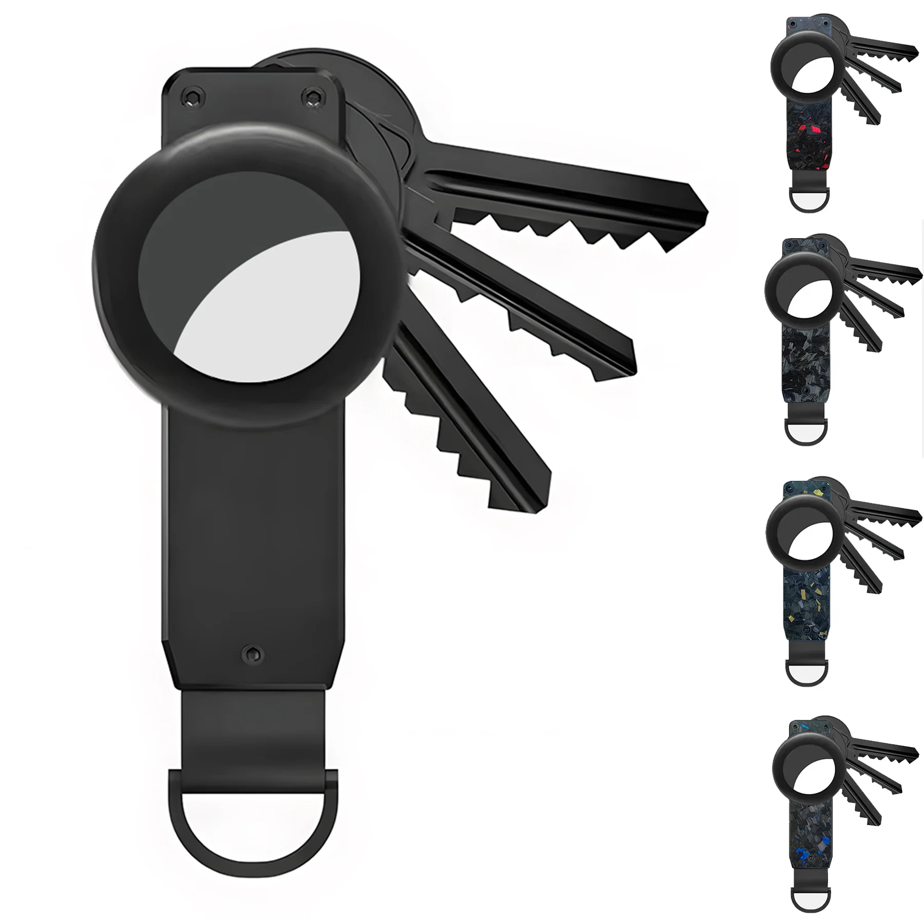

Keychain for Apple Airtag,Key holder Carbon fiber/aluminum alloy keychain compatible with Apple Airtag sale