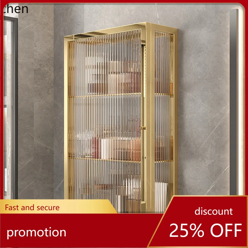 

CZ Stainless Steel Bathroom Cabinet Glass Modern Simple Small Apartment Bathroom Toilet Wall-Mounted Cabinet