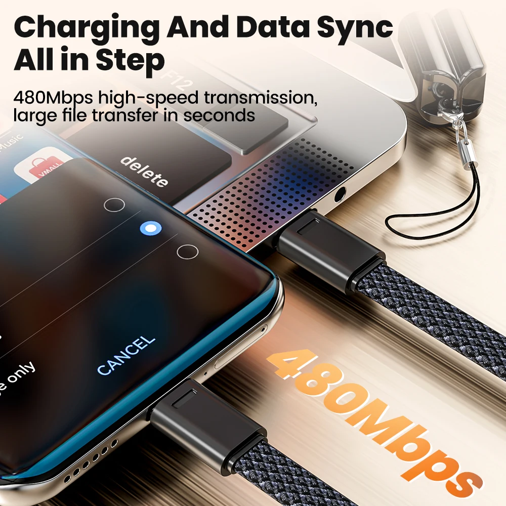 Olaf 60W 16cm Short USB C To Type C Cable USB C Fast Charging KeyChain Data Cable For iPhone 15 16 Samsung Xiaomi Power Bank