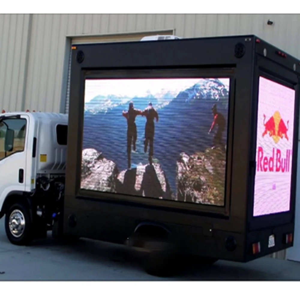 Wasserdichtes P10-Vollfarb-LED-Display für den Außenbereich für mobile Werbung, Fahrzeug, LED-Bildschirm, Van-LKW-Display