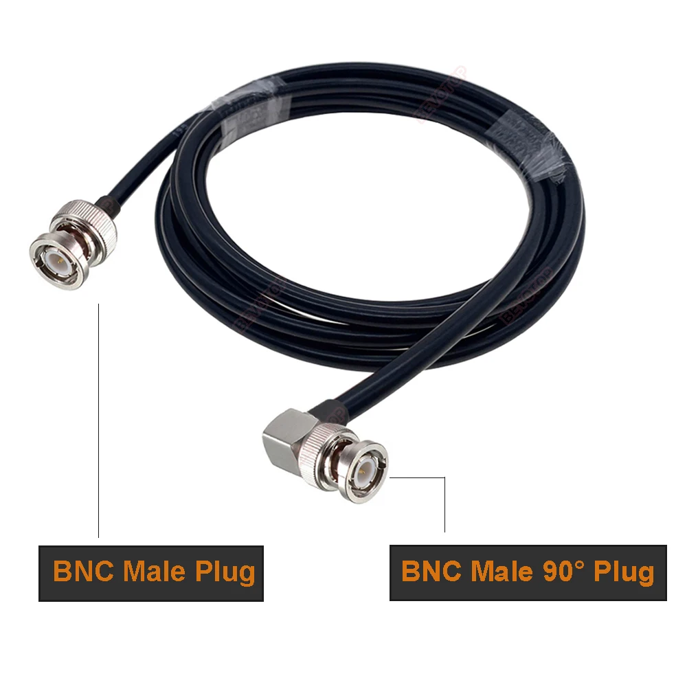 BEVOTOP RG223 Cable BNC Male to BNC Female RF Coaxial Cable 50 Ohm Low Loss Crimp Connector Double Shielded Silver Plated 1M 5M
