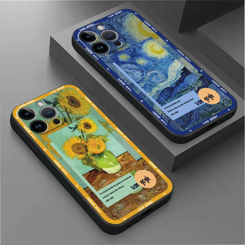 TPU Soft Phone Case for Honor 90 Pro Magic5 Lite 70 X6 X7 X8a X8 8X X9a X6a Magic5 Capa Cover Van Gogh Art