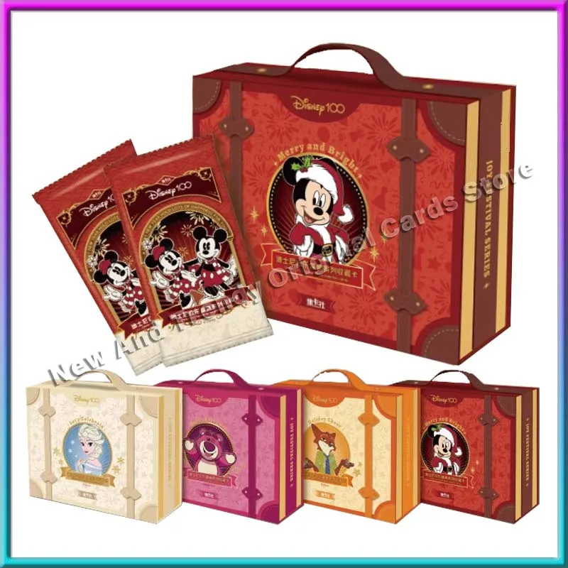 

Original Disneys Official Happy Festival Series ACG Mickey's Christmas Fun Collection Cards Blind Box Card Holiday Gift Toys