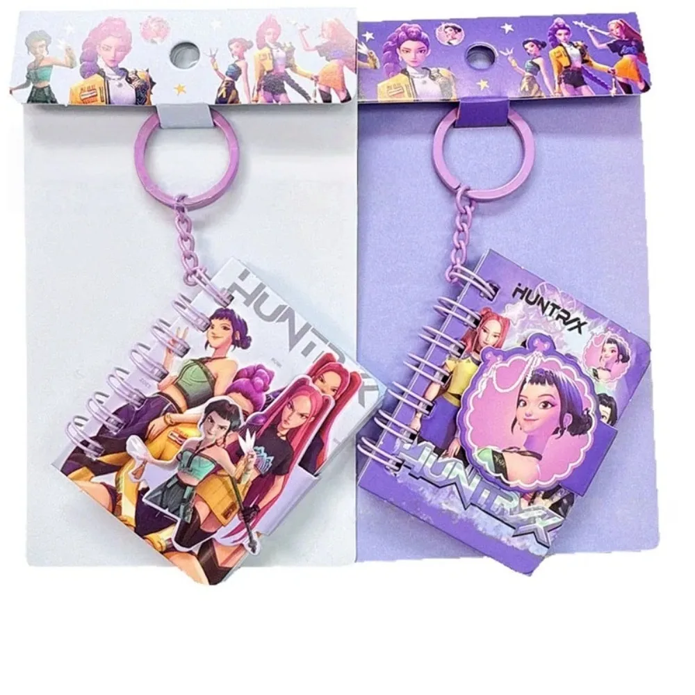 สมุดโน้ตมินิ Kpop Demon Hunters 4 เล่ม รูมิ มิรา โซอี้ สมุดบันทึกการ์ตูนอนิเมะ อุปกรณ์เครื่องเขียน ของขวัญเปิดเทอม 5.2*7 ซม.